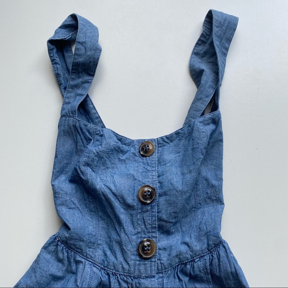Free People Mini Chambray Dress Size 6 - Picture 10 of 11